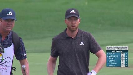 Daniel Berger taps in from 1 foot for birdie on No. 4 at Arnold Palmer