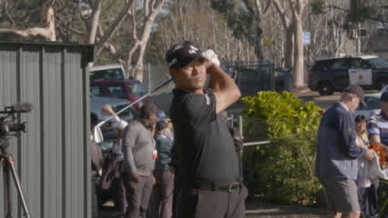 K.J. Choi's pre-round warm-up routine