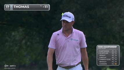 Justin Thomas makes birdie on No. 17 at TOUR Championship