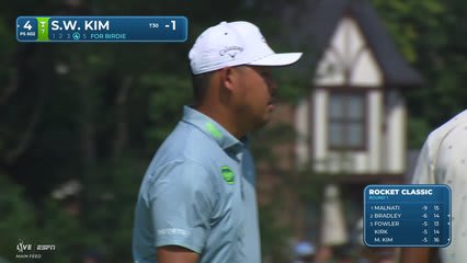 Si Woo Kim sinks 22-foot birdie putt on No. 4 at Rocket Classic