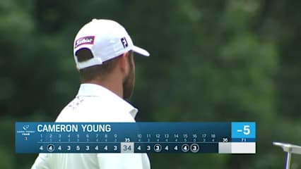 Cameron Young makes eagle on No. 16 in Round 1 at BMW Charity Pro-Am