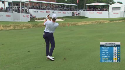 Ryan Gerard drains 23-foot birdie putt on No. 18 at Rocket Classic