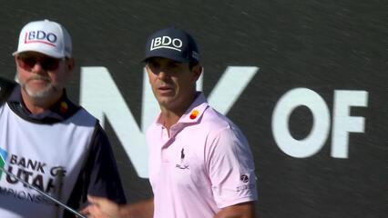 Billy Horschel sinks 9-foot birdie putt on No. 18 at Bank of Utah