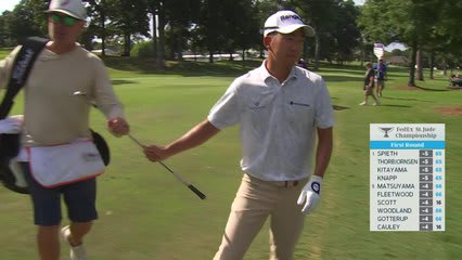 Michael Kim's 111-yard approach sets up birdie on No. 15 at FedEx St. Jude