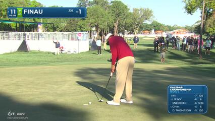 Tony Finau taps in from 1 foot for birdie on No. 11 at Valspar