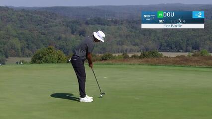 Zecheng Dou makes birdie putt on No. 9 at Korn Ferry Tour Champ