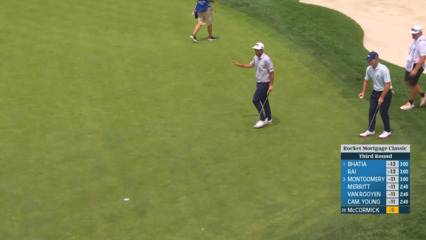 Ryan McCormick holes 18-foot putt for birdie at Rocket Mortgage