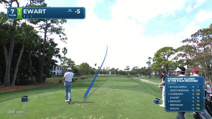 A.J. Ewart hits 234-yard tee shot to 9 feet, sets up birdie on No. 7 at Cognizant Classic