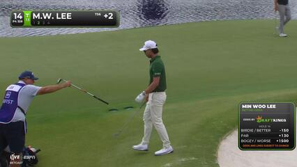 Min Woo Lee sinks 7-foot putt for birdie on No. 14 at Truist Championship