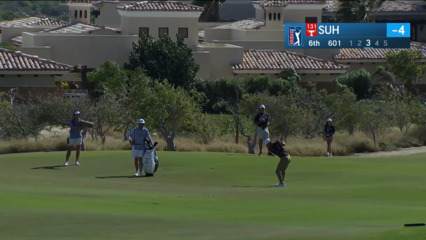 Justin Suh uses slope nicely to set up birdie at World Wide Technology