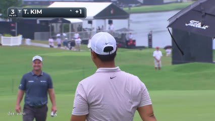 Tom Kim gets up-and-down from 126 yards for birdie on No. 3 at TOUR Championship