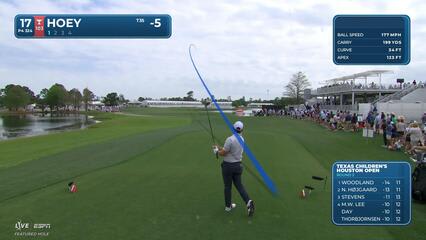 Rico Hoey hits 324-yard drive to 19 feet, sets up birdie on No. 17 at Texas Children's