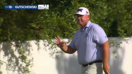 Scott Gutschewski sinks a 25-foot birdie putt at Houston Open