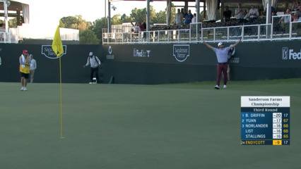 Harrison Endycott holes out for 45-foot birdie at Sanderson Farms