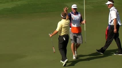 Funk birdies No. 12 in Round 2 of PNC Father-Son