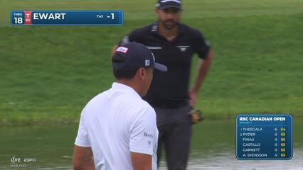 A.J. Ewart sinks 11-foot birdie putt on No. 18 at RBC Canadian