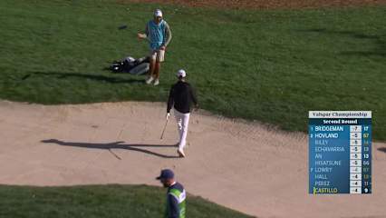 Ricky Castillo holes out eagle from bunker at Valspar