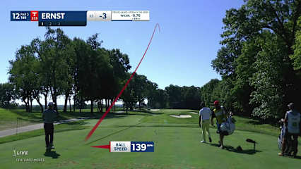 Derek Ernst nearly aces No. 12 at John Deere