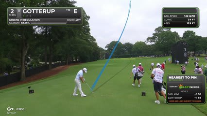 Chris Gotterup sinks 36-foot birdie putt on No. 2 at TOUR Championship