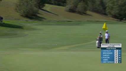 J.T. Poston sinks 3-foot putt for birdie on No. 8 at Biltmore Championship