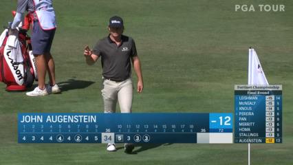 John Augenstein pitches in over bunker for birdie at Fortinet Championship