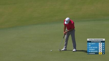 Brian Harman sinks 4-foot putt for birdie on No. 10 at Truist Championship