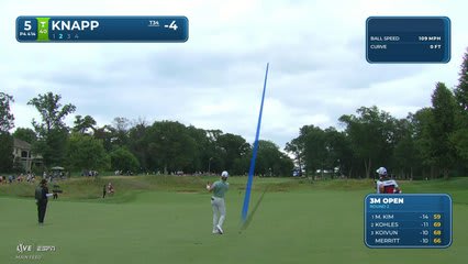 Jake Knapp's 144-yard approach sets up birdie on No. 5 at 3M Open