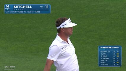 Keith Mitchell sinks 6-foot birdie putt on No. 16 at The American Express