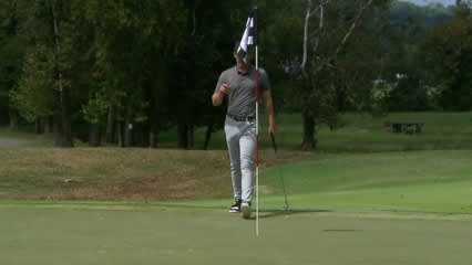 Jamie Lovemark holes birdie at Simmons Bank Open 