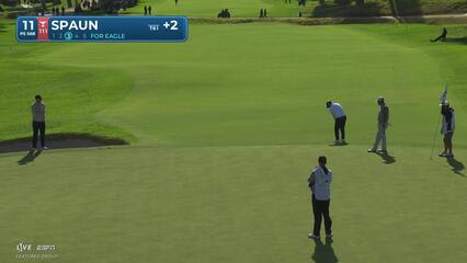 J.J. Spaun hits 34-yard approach to 3 feet, makes birdie on No. 11 at The Genesis