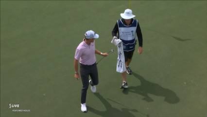 Vincent Norrman holes birdie putt from off the green at Cognizant Classic