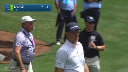 Justin Rose makes birdie on No. 15 at Truist Championship
