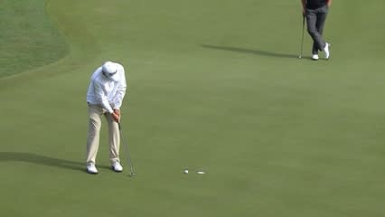 Ben Curtis’ approach to 3 feet yields birdie at Shell