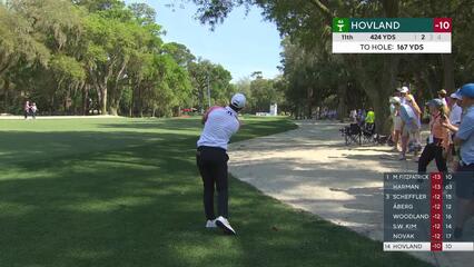 Viktor Hovland's 170-yard approach sets up birdie on No. 11 at RBC Heritage
