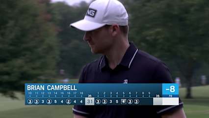 Brian Campbell rolls in hilly, 61-footer for birdie at Simmons Bank Open