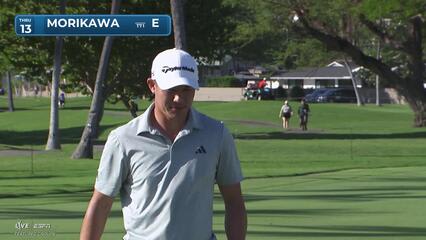 Collin Morikawa sinks 20-foot birdie putt on No. 13 at Sony Open