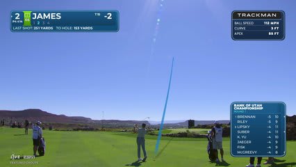 Ben James's 154-yard approach sets up birdie on No. 2 at Bank of Utah