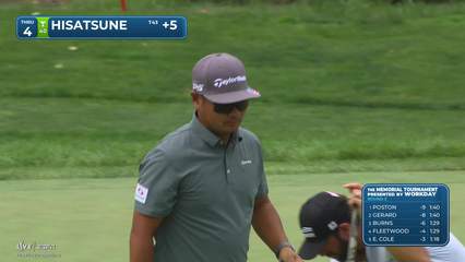 Ryo Hisatsune hits tee shot to 5 feet, sets up birdie on No. 4 at the Memorial