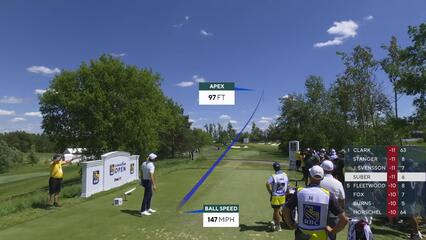 Jackson Suber hits tee shot to 6 feet, sets up birdie on No. 7 at RBC Canadian
