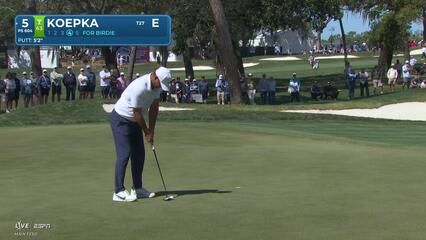 Brooks Koepka makes 5-foot birdie putt on No. 5 at Valspar