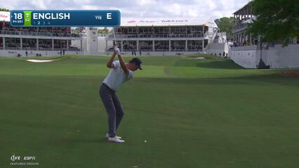 Harris English hits 186-yard approach to 7 feet, sets up birdie on No. 18 at Texas Children's