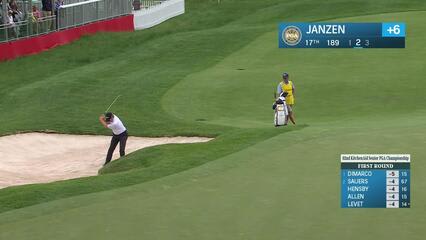 Lee Janzen holes bunker shot for birdie at the KitchenAid Senior PGA Championship