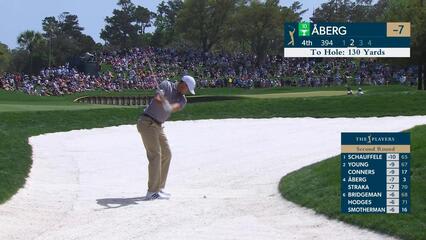 Ludvig Åberg sinks 23-foot birdie putt on No. 4 at THE PLAYERS