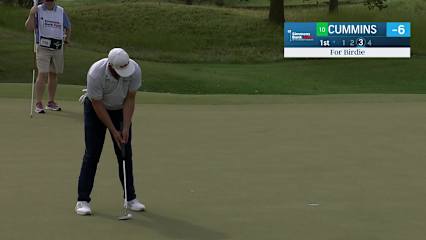 Quade Cummins curls in birdie putt at Simmons Bank Open