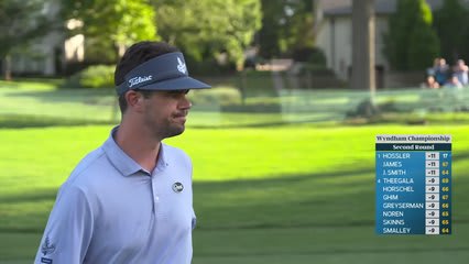 Beau Hossler's 140-yard approach sets up birdie on No. 9 at Wyndham
