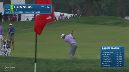 Corey Conners's 100-yard approach sets up birdie on No. 1 at Rocket Classic