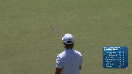 Jake Knapp sinks 20-foot birdie putt on No. 12 at Texas Children's