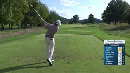 Sandy Scott makes birdie on No. 12 at Simmons Bank Open
