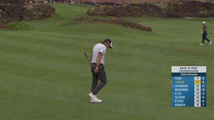 Justin Lower sinks 10-foot birdie putt on No. 7 at Bank of Utah
