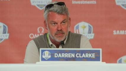 Darren Clarke interview after Day 2 matches at the Ryder Cup
